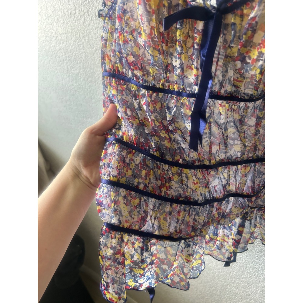NWT Vintage Fredericks of Hollywood Floral Bustier Lace Up Corset Large Coquette - Picture 11 of 12